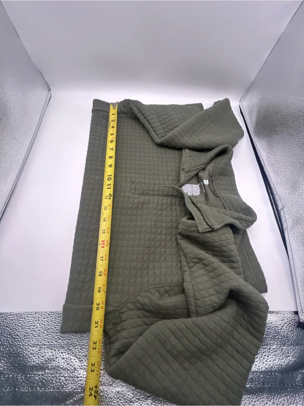 all in motion Olive Quilted Half-Zip Pullover